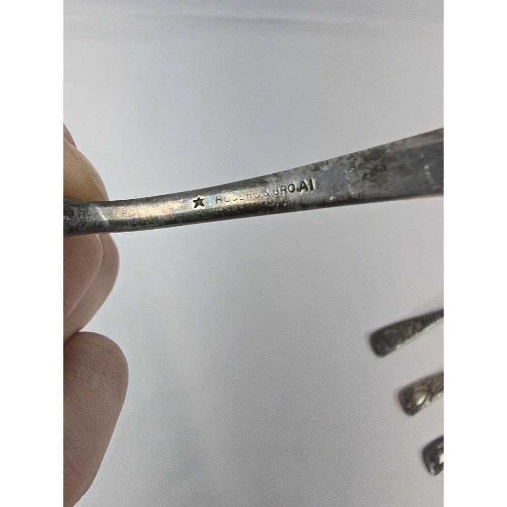 Vintage Rogers Bros A1 Silverplate Teaspoons Set of 6 Ornate Florida Pattern
